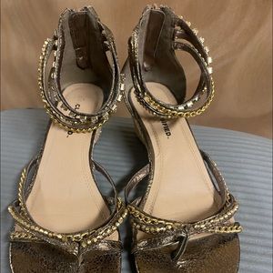 Gold and Bronze Sandals
